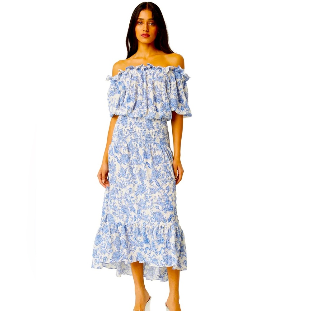 BRAND NEW WITH TAGS! Stunning MISA off the shoulder dress